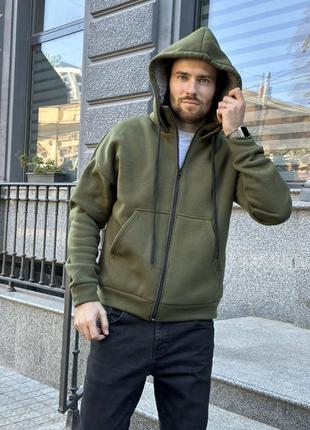 Теплые мужские зип худи kit-500