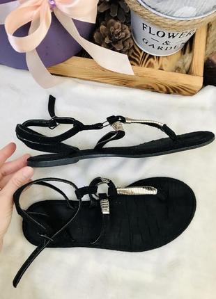 Босоножки 23 см вьетнамки сандали чёрные4 фото