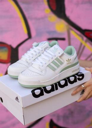 Жіночі кросівки adidas forum low white green