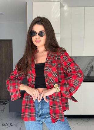 Рубашка в клетку байковая