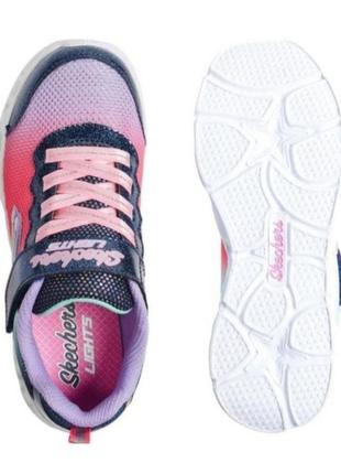 Skechers кроссовки с огоньками мигают мерцающие 30 размер 19см в школу на физкультуру