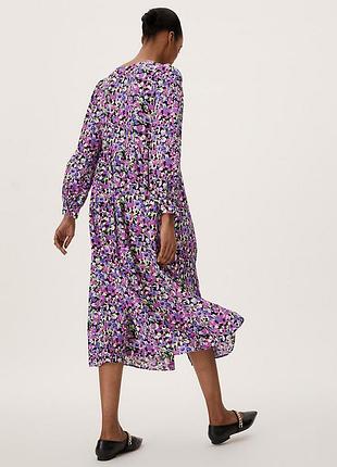 Віскозна міді сукня сорочка плаття рубашка marks&spencer вільного крою 100% віскоза4 фото
