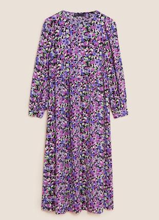 Віскозна міді сукня сорочка плаття рубашка marks&spencer вільного крою 100% віскоза3 фото