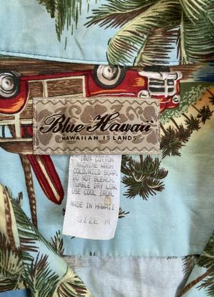 Настоящая гавайка blue hawaii (aloha shirt)3 фото