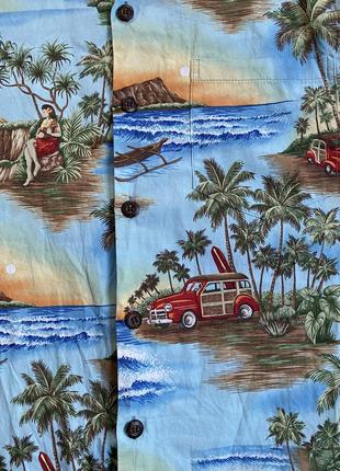 Настоящая гавайка blue hawaii (aloha shirt)5 фото