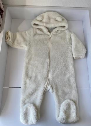 М’ягкий флісовий комбінезон  для немовлят дівчинки/хлопчика (74р)