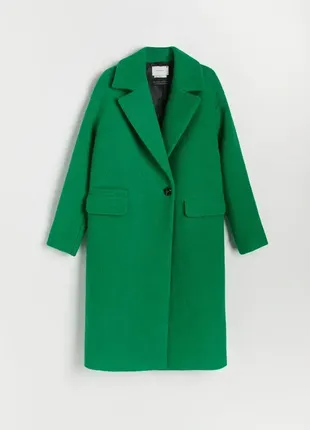 Стильное зеленое пальто reserved2 фото