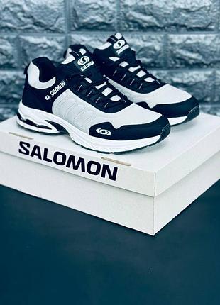 Мужские кроссовки salomon белые кожаные кроссовки salomon