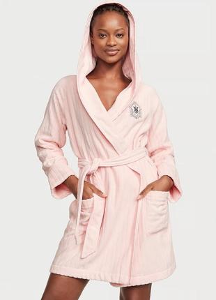 Халат виктория секрет terry hooded short robe victoria’s secret vs