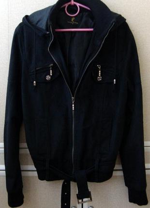 Куртка черная замшевый текстиль ветровка