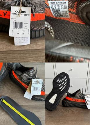 Adidas yeezy boost 350 v2 carbon оригинал hq7045 43р8 фото