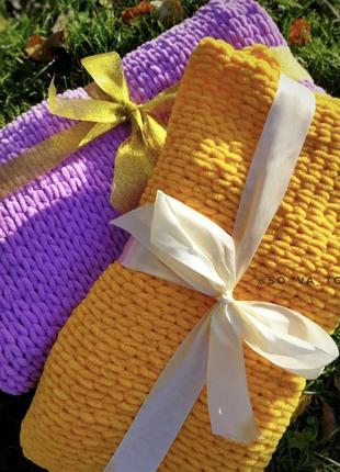 Пледик из гиппоаллергенной пряжи