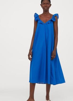 Натуральное платье миди h&amp;m