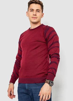 Светр чоловічий з рукавом реглан, колір бордовий, 247r5062