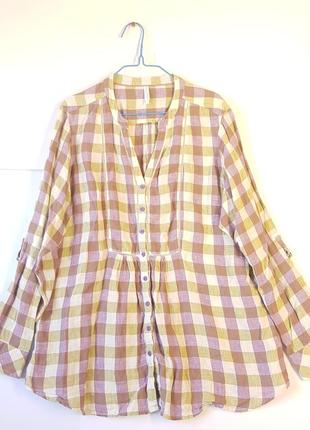 Льняна блузка marks&spencer xxl