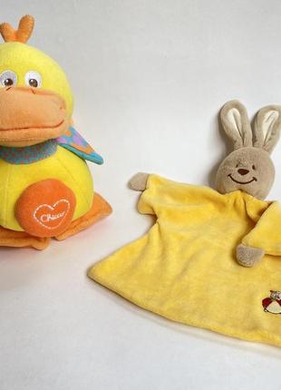 М'які іграшки для малюка музична іграшка витоку chicco комфортер заєць зайчик