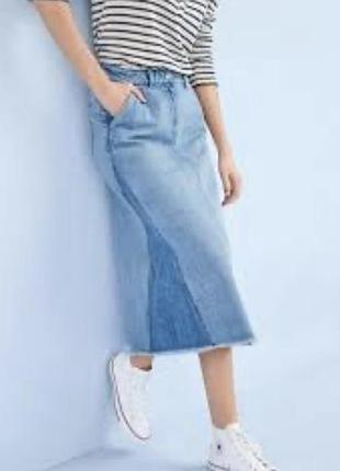 Джинсовая юбка next zara