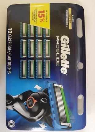 Картриджі gillette fusion proglide оригінальні леза, касети для гоління із ша