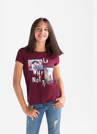 Футболка на дівчинку c&a з принтом, xs