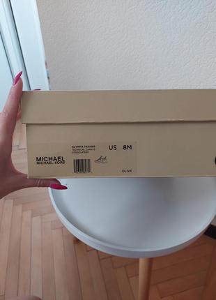 Michael kors olympia canvas leather trainer
