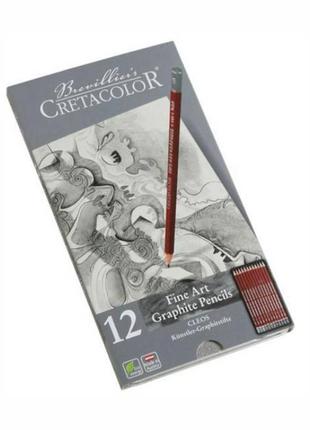 Графитные карандаши cleos 12шт cretacolor