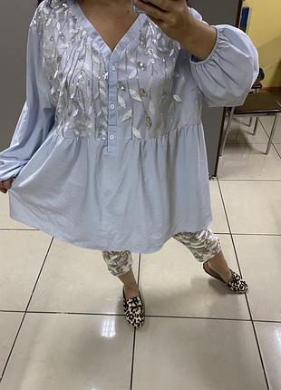 Шикарная блузка нежнейшая оверсайз