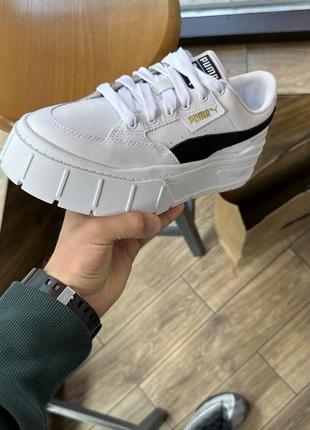 Кроссовки puma mayze stack white original кожа белые2 фото