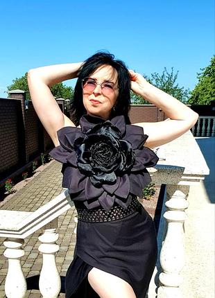 Шикарна квітка брошка на топ, 44 см.