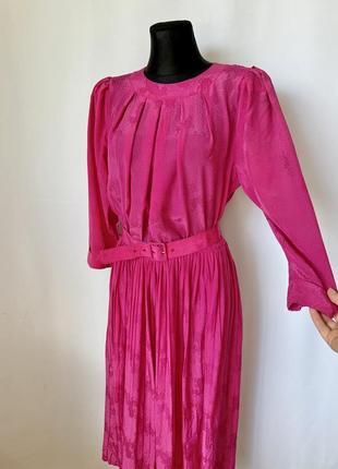 Betty barclay вінтаж рожева сукня міді вінтажна 80ті з поясом плаття з поясом