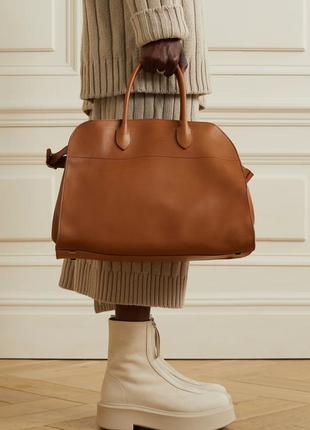 Женская кожаная сумка черная кожаная сумка the row margaux