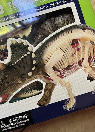 Конструктор 4d трицератопс динозавр 4