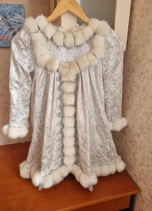 Наряд снежинка снегурочка новорічний карнавальний костюм