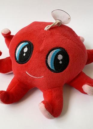 Мягкая игрушка осьминог красный осьминожка на присоске