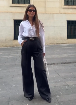 Брюки женские из тонкой шерсти zara