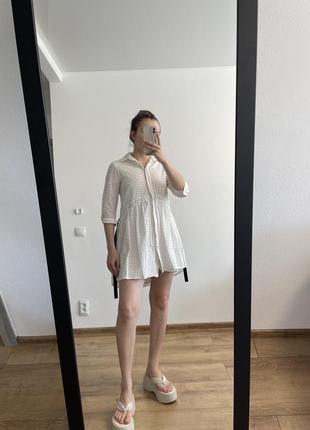 Белое платье zara