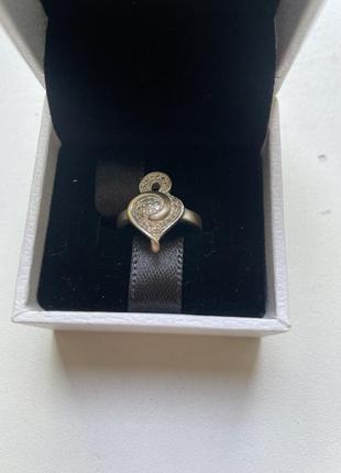 Каблочка в стиле pandora «блестящее сердце» 925 проба