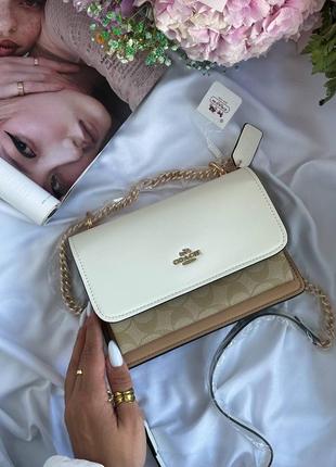 Женская кожаная сумка коач коуч coach klare crossbody