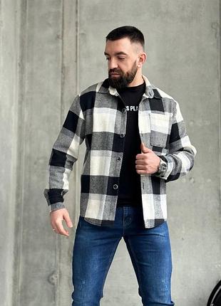 Мужская рубашка теплая в клетку 🕺🏼