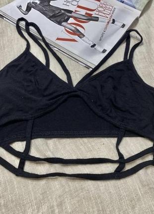 Prettylittlething крутой черный оригинальный топ