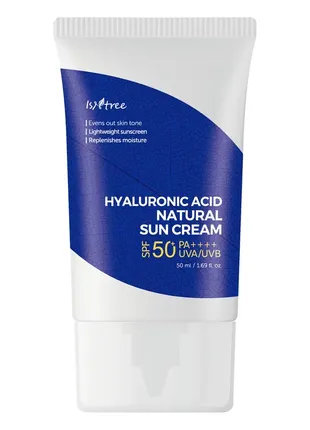 Солнцезащитный крем isntree hyaluronic acid natural sun cream spf 50+pa++++