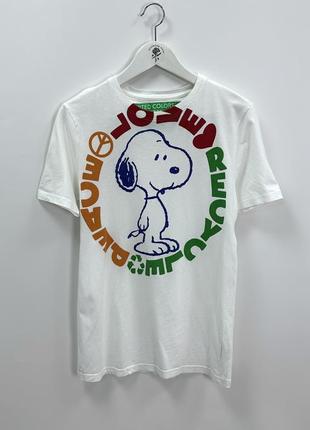 Peanuts x united colors of benetton футболка peace бенетон пинатс мультфильм
