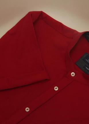 Zara man рр xl slim fit рубашка из хлопка пике короткий рукав