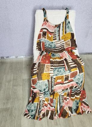 Платье из вискозы и хлопка
