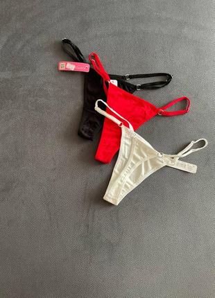 Труси стрінги бавовняні високі із регуляторами