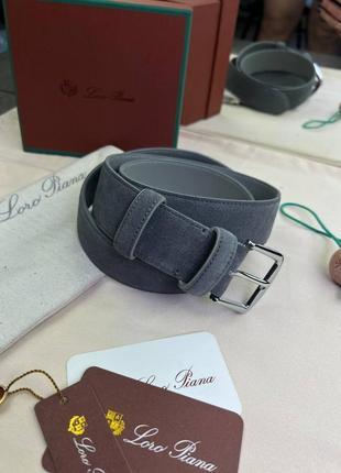 Мужской ремень loro piana натуральная замша