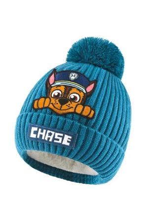 Зимова дитяча синя шапка перегонник chase щенячий патруль paw patrol