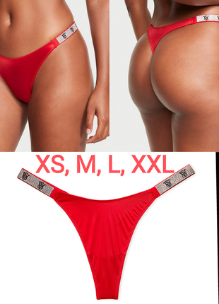 Сексуальні жіночі трусики стрінги зі стразами victoria's secret оригінал
