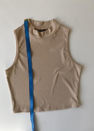 Стильний топ в рубчик shein/ майка бежева в рубчик shein