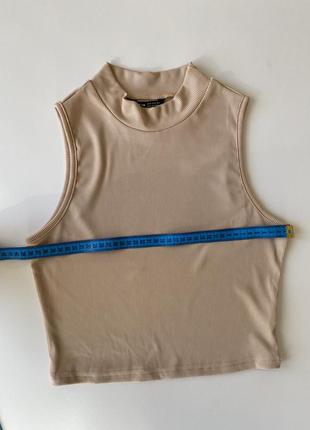 Стильний топ в рубчик shein/ майка бежева в рубчик shein