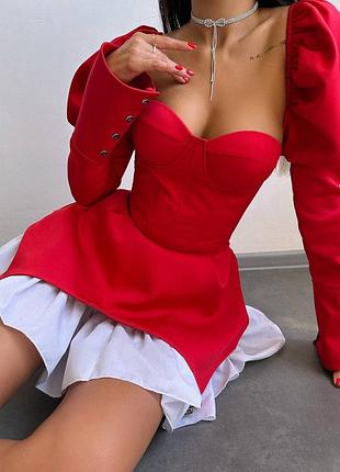 Платье с чашечками и элементами корсета 7